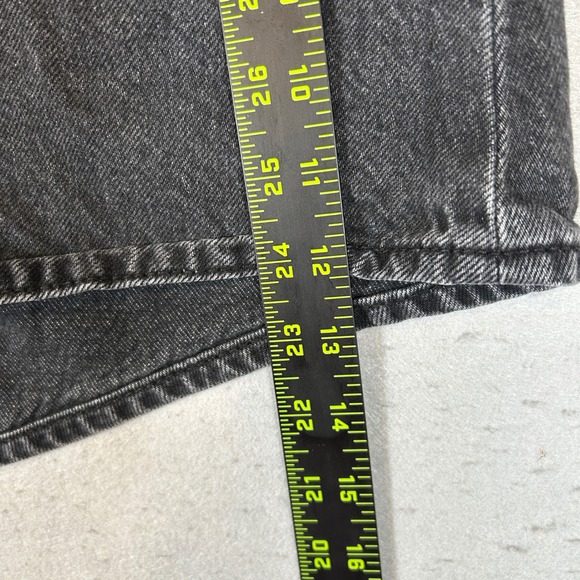 Levis Shorts Women's Size 25 Premium Big E 80s Mom Black High Waisted Denim - Picture 8 of 11